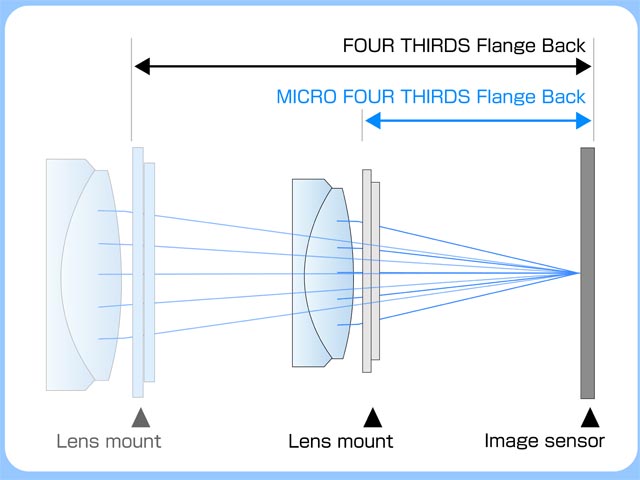 <b>フラッジバックはフォーサーズの1/2</b>