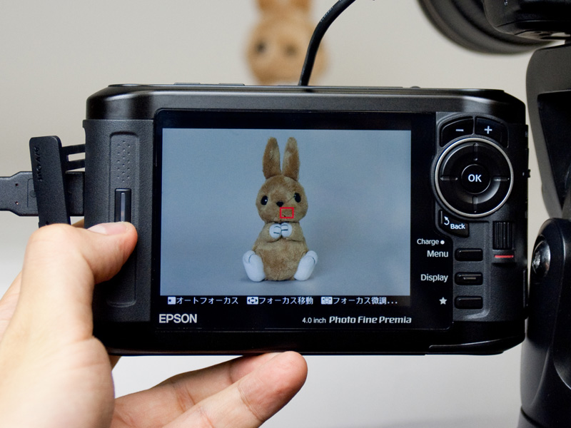 <b>P-7000でライブビュー撮影を行っている状態</b>