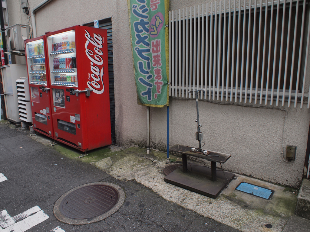 <b>元は写真屋さんの看板だったのかもしれないが、そういう詮索だけに終始するのは野暮である。それより、路地にたたずむオブジェの唐突感を味わうのが、粋な楽しみ方だと言える</b>