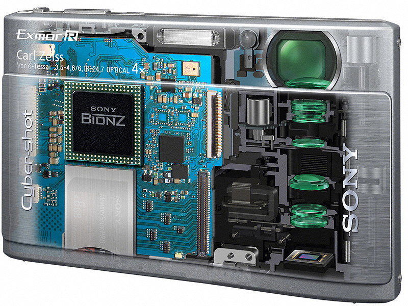 <b>DSC-TX1の内部構造</b>