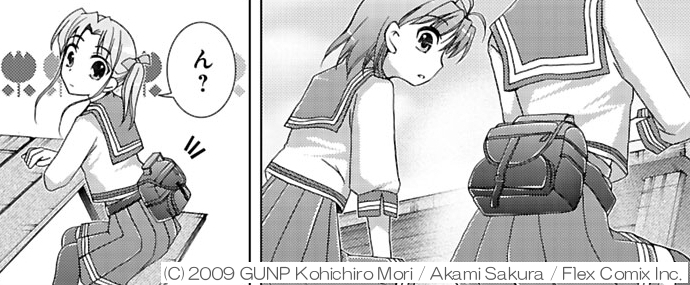 <STRONG>瀬名ユカリは、D60が入ったカメラバッグを常に腰に付けている。「ユカリは存在感のあるキャラクターだけに、始めはどうやってカメラを持たせればいいか一番悩んだんです。そこで、カメラバッグを腰に付けたらカッコイイんじゃないかと」（杜氏）</STRONG>