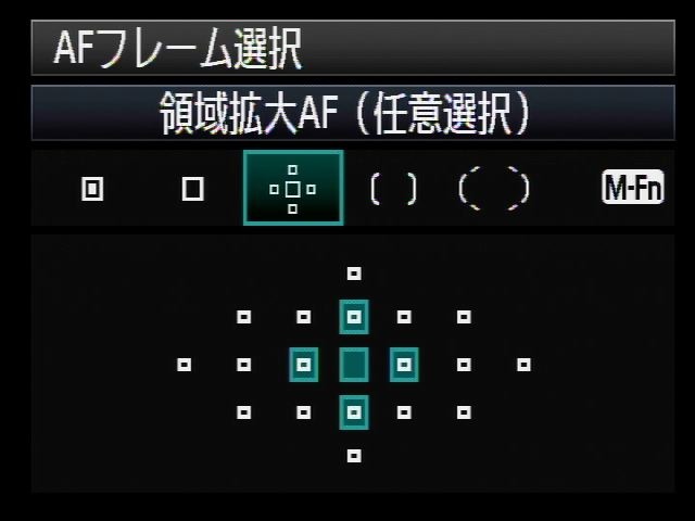 <b>AFフレーム選択：領域拡大AF</b>