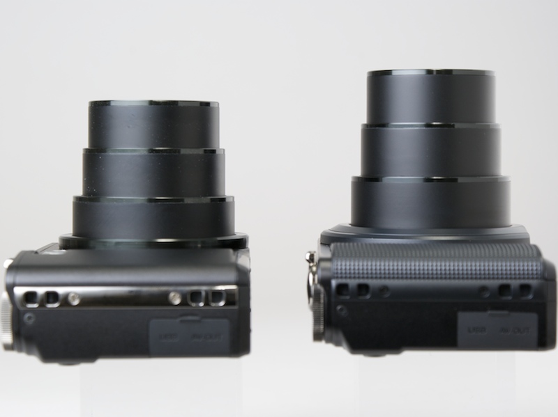 <b>CX1（左）とCX2（右）。ともに望遠端の状態</b>