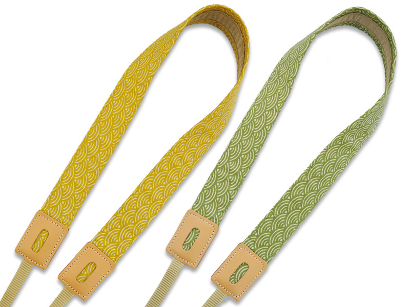 <b>左から青海波（芥子）、青海波（若草）</b>