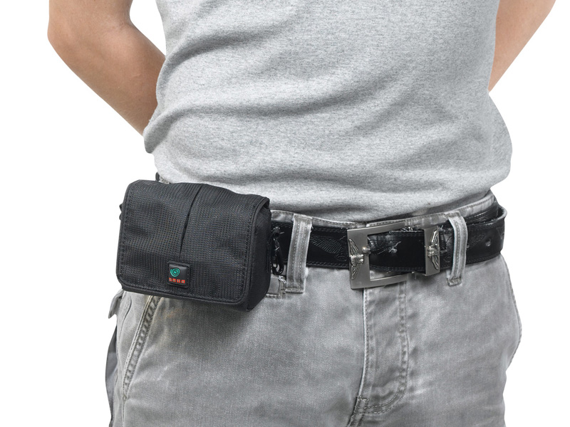 <b>腰ベルトへの装着例</b>