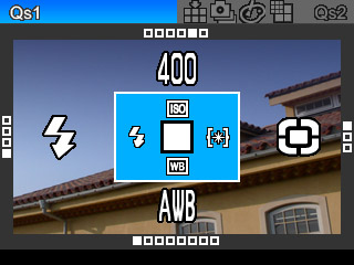 <b>クイックセットメニューの例（1ページ目）</b>