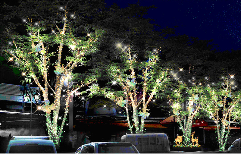 <b>川口パーキングエリアの点灯イメージ</b>