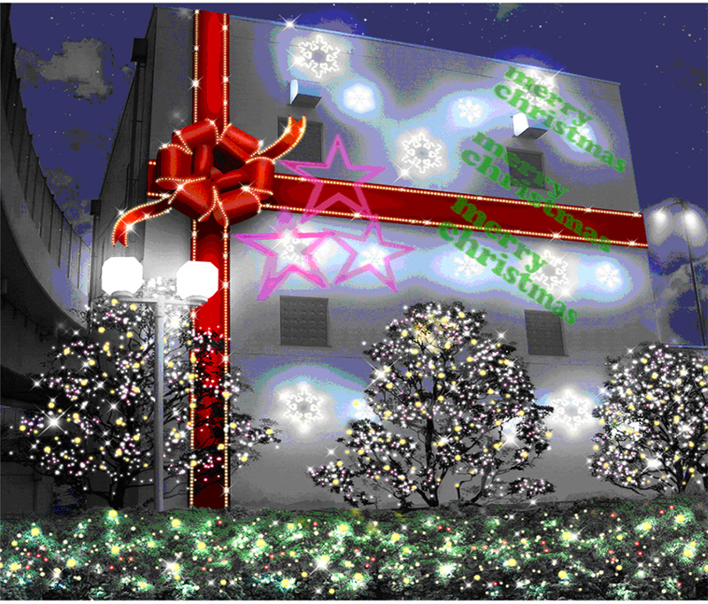 <b>八潮パーキングエリアの点灯イメージ</b>