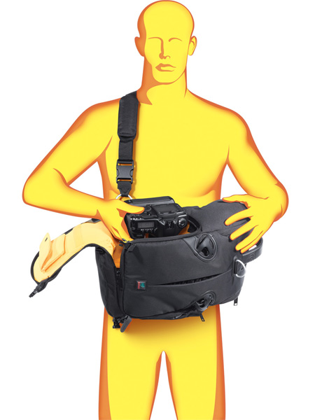 <b>右スリング（機材取り出し時）</b>