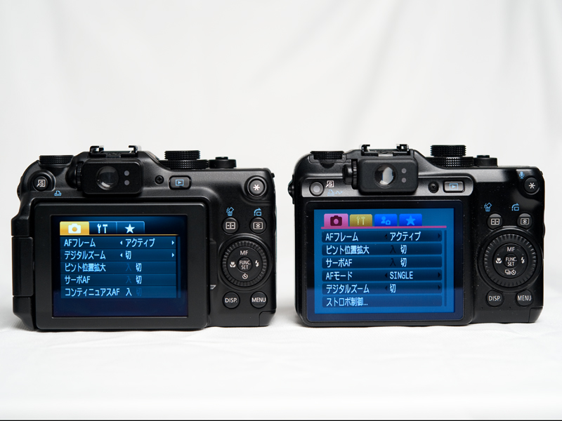 <b>G11のボディサイズは幅112.1×高さ76.2×奥行き48.3mmで、重さは335g。これに対し、前モデルとなるG10は、幅109.1×高さ77.7×奥行き45.9mmで、350g。高さを除けば、わずかにボディサイズは大きくなっており、重さは軽くなっている</b>