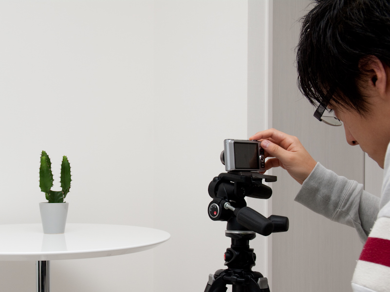 <b>三脚に固定して撮影した</b>