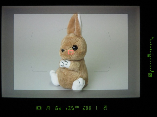 <b>ファインダー内表示。左からFX、1.2×、DX、5：4</b>