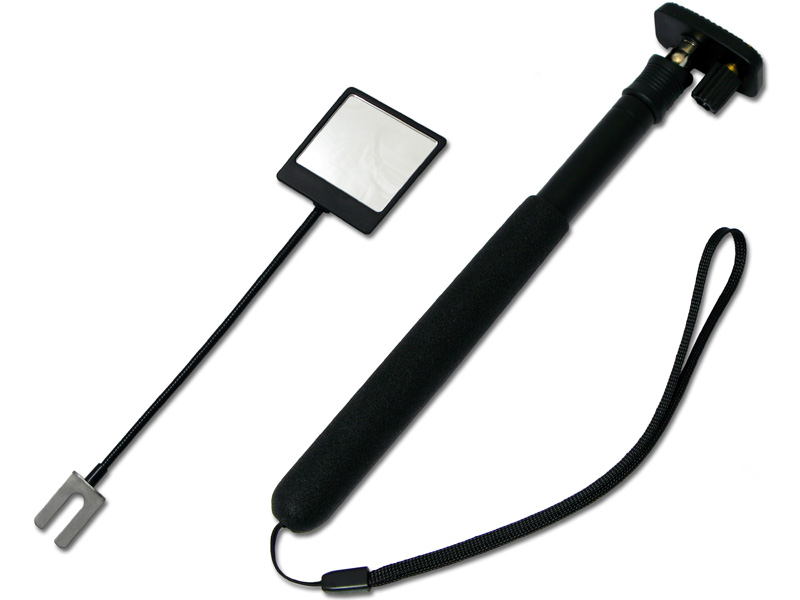 <b>液晶ディスプレイ確認用のフレキシブルミラーが付属する</b>