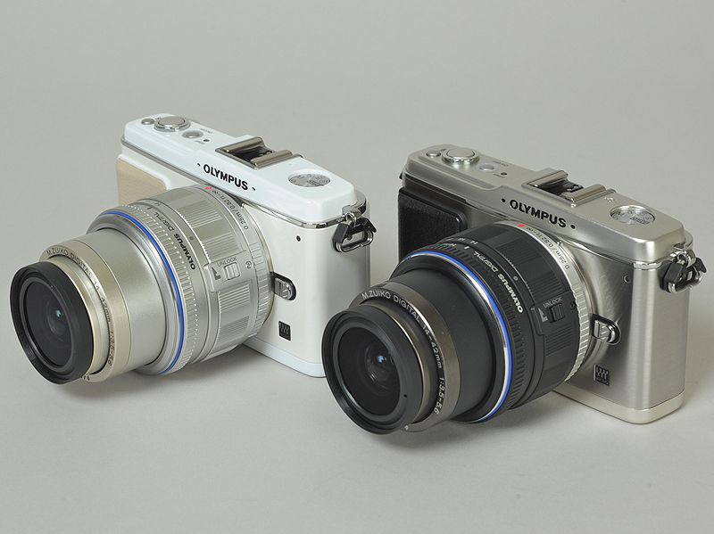 <b>オリンパス・ペンE-P1にM.ZUIKO DIGITAL ED-14-42mm F3.5-5.6を装着。レンズ先端に40.5mmのフィルターを取付けられる（写真は未装着時）</b>