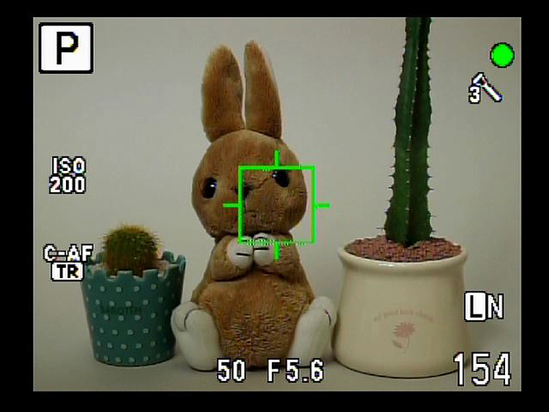 <b>動体追尾AFの動作画面</b>