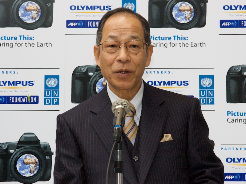 <b>オリンパス菊川剛社長</b>