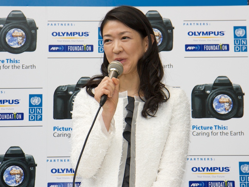 <b>UNDP親善大使の紺野美沙子氏</b>
