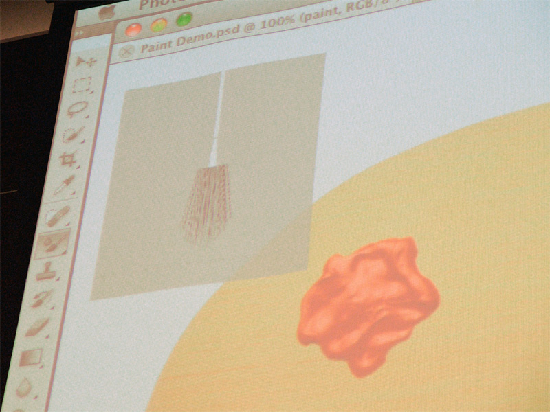 <b>ペン先の状態が表示されている</b>