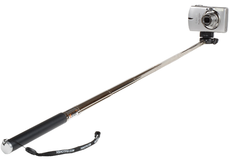 <b>コンパクトデジタルカメラを取り付けたところ</b>