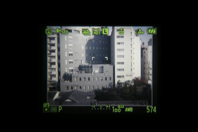 <b>EVFでの表示例。左がGF1用のDMW-LVF1、右がE-P2用のVF-2</b>