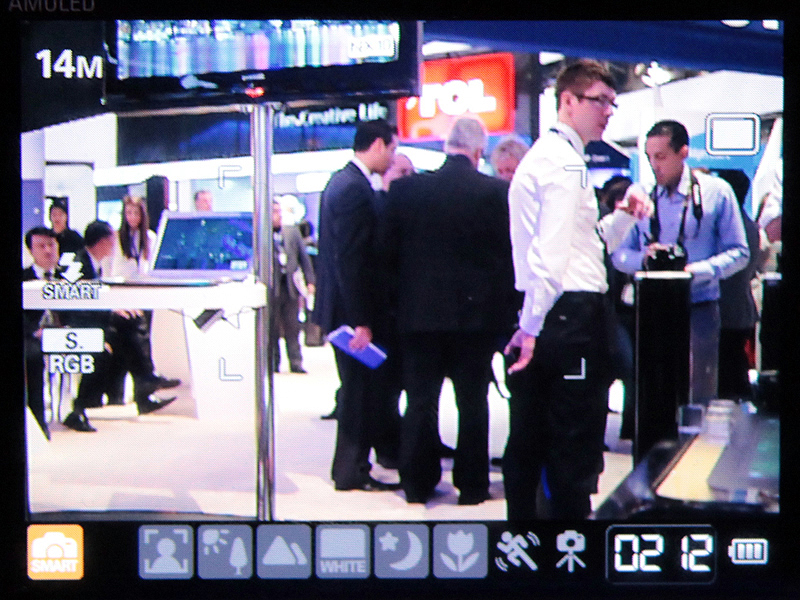 <b>SMARTモードの撮影画面</b>