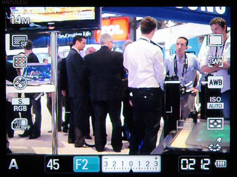 <b>絞り優先AEモードの画面</b>