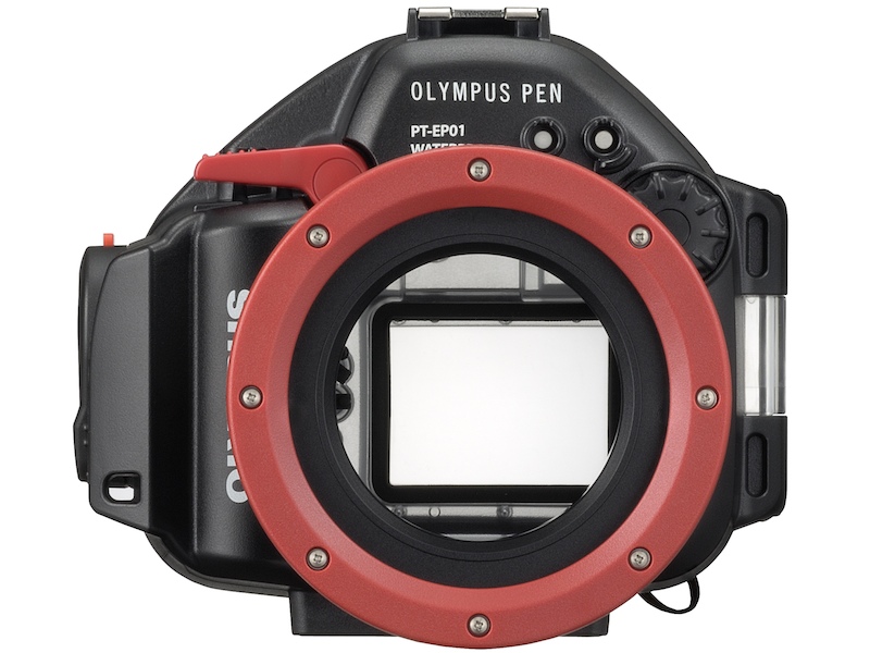 <b>E-PL1専用の防水プロテクター「PT-EP01」（7万4,550円）</b>