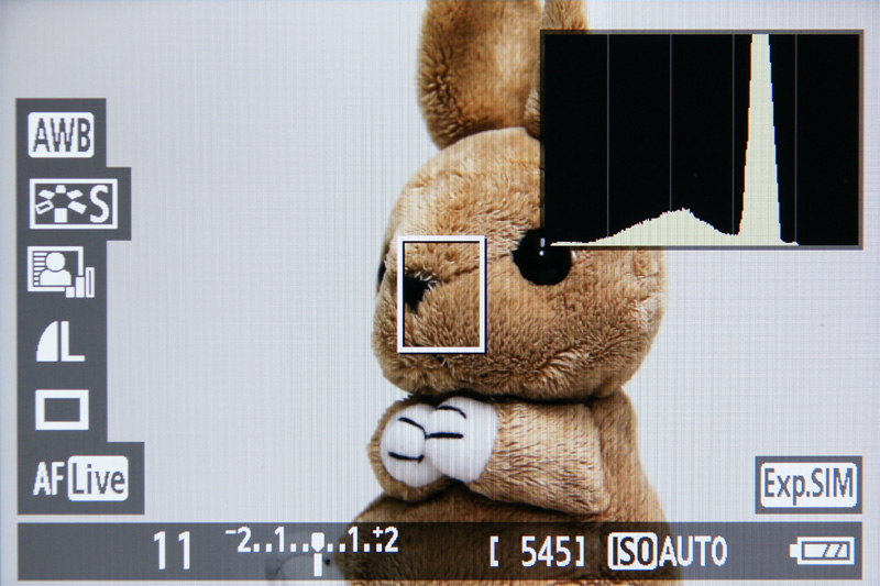 <b>情報とヒストグラム表示</b>