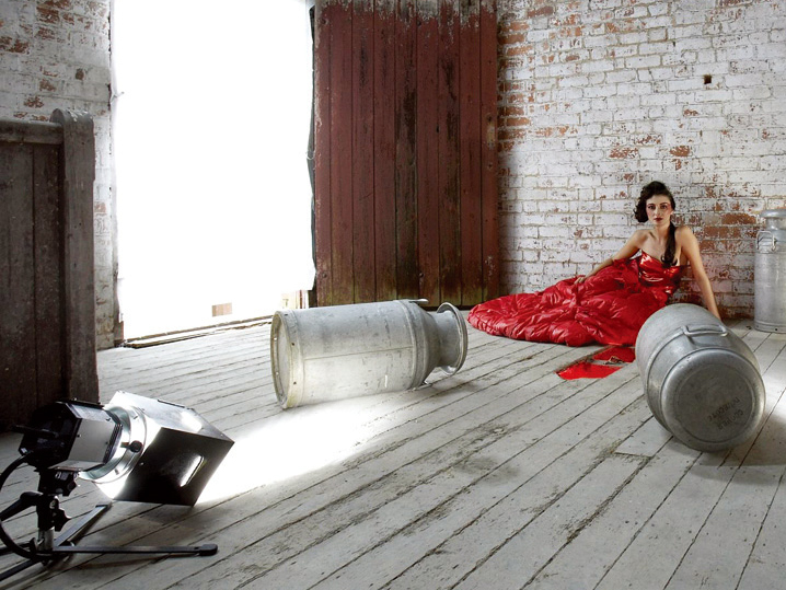 <b>カラーディフューズ（拡散布、写真左窓側）使用例</b>