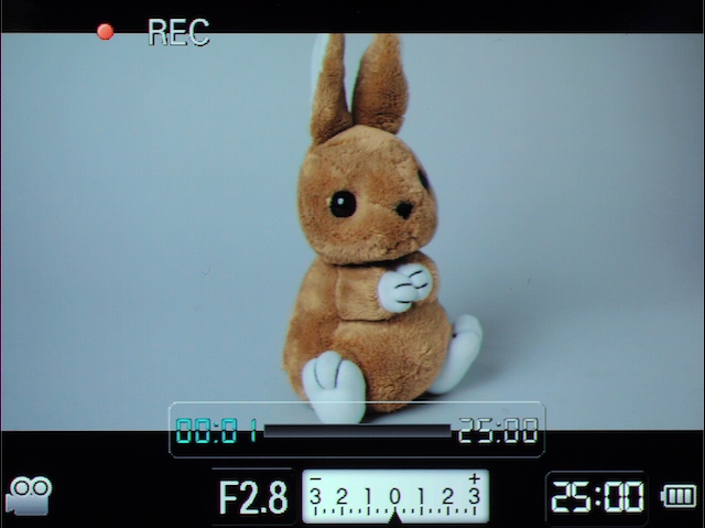 <b>動画記録中の画面例</b>