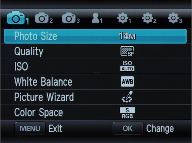 <b>撮影メニュー1</b>