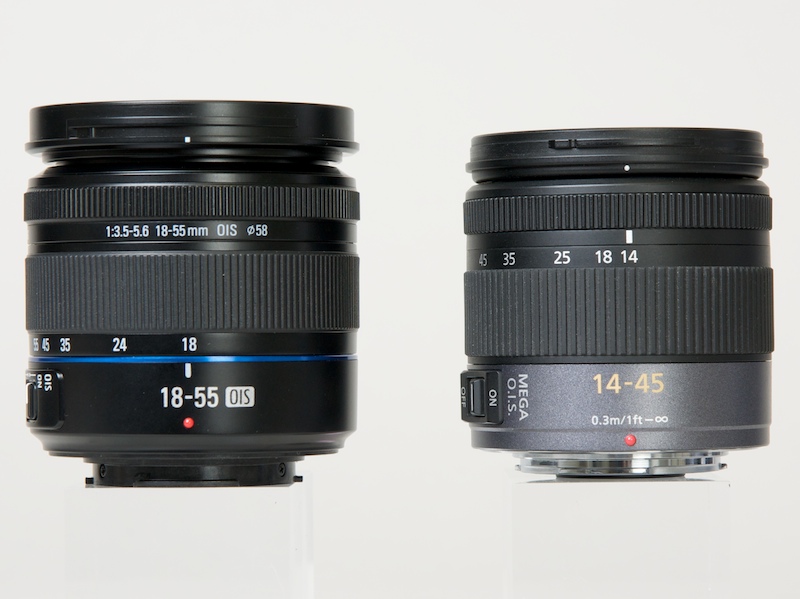 <b>パナソニックのLUMIX G VARIO 14-45mm F3.5-5.6 ASPH. MEGA O.I.S.と比較</b>