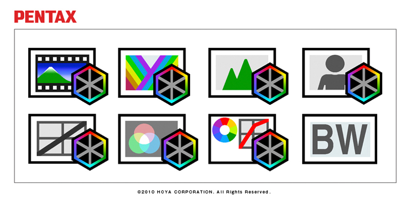 <b>新製品のカスタムイメージアイコン。上段左端に新モードと思われるアイコンが追加されている</b>