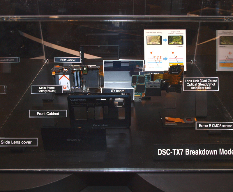 <b>サイバーショットDSC-TX7の分解モデル</b>