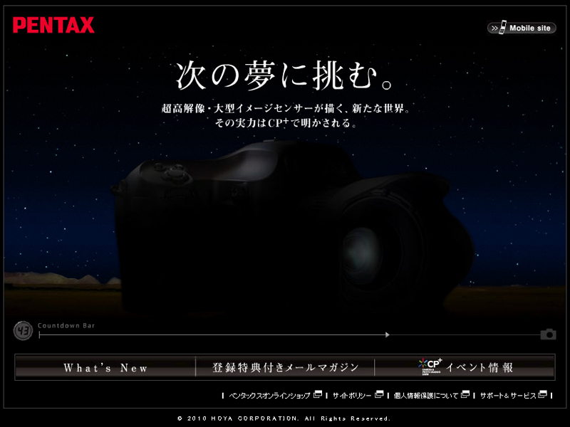 <b>3月1日夜時点でのティザーサイトの様子</b>