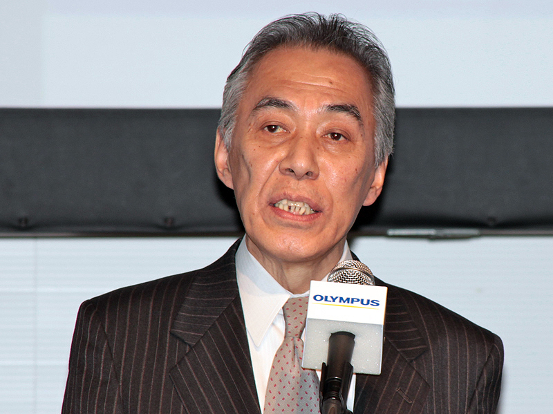 <b>オリンパスイメージング代表取締役社長の大久保雅治氏</b>