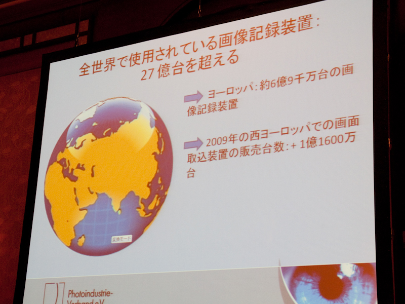 <b>携帯電話やカムコーダーを含めた画像記録装置は、全世界で約27億台が使われている</b>