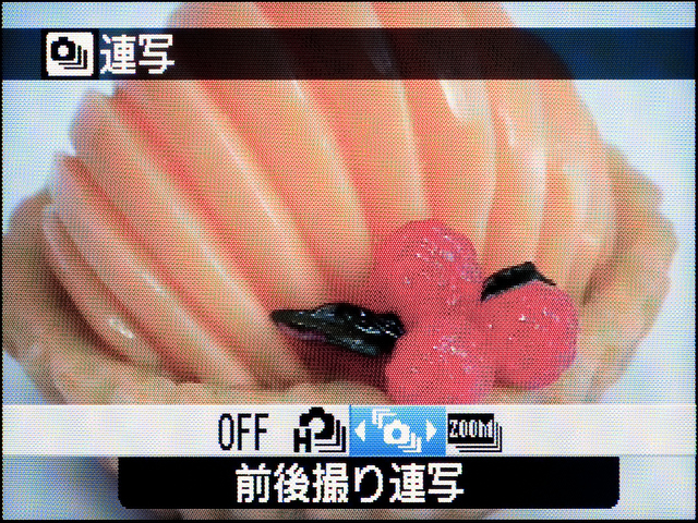 <b>カシオのパスト連写と同じく、シャッターボタン全押し前の映像を記録できる「前後撮り連写」機能も備えている</b>