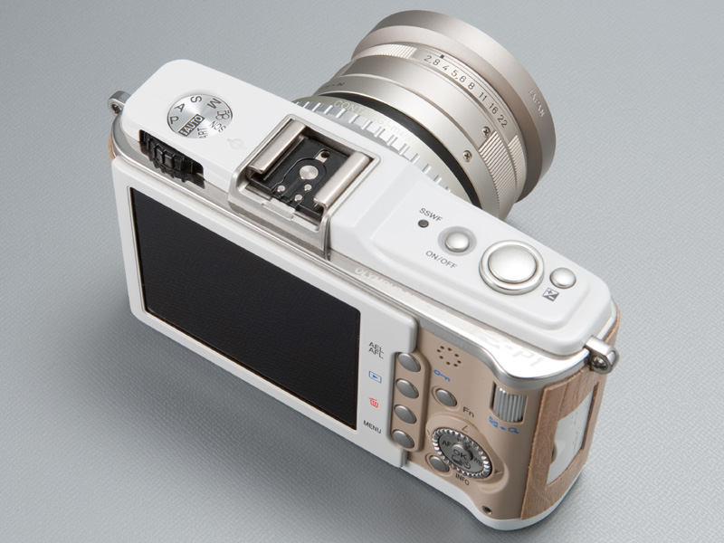 <b>マウントアダプターからレンズフードにかけて、シャンパンゴールドで統一できた</b>