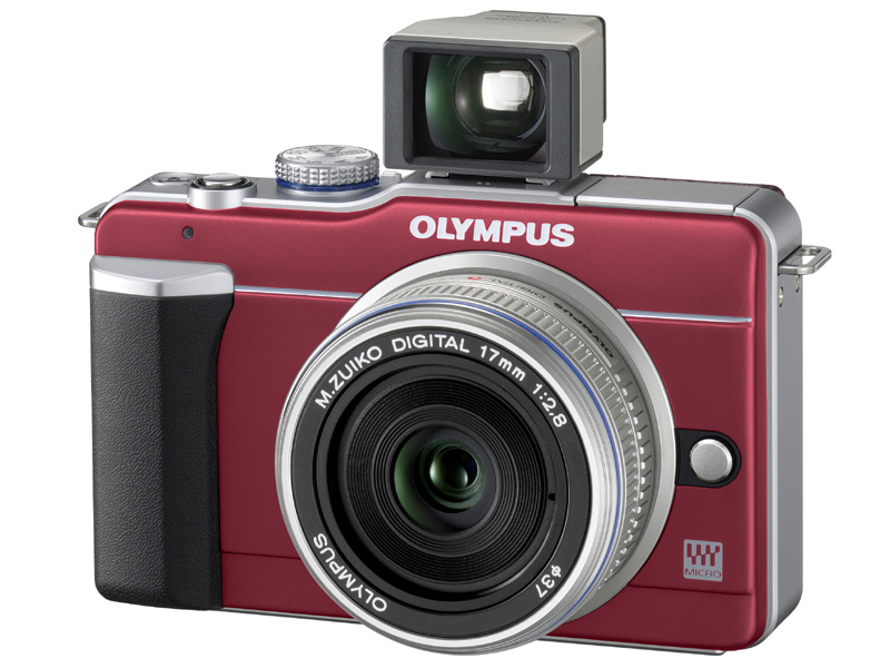 <b>E-PL1（ルビーレッド）+M.ZUIKO DIGITAL 17mm F2.8+VF-1</b>