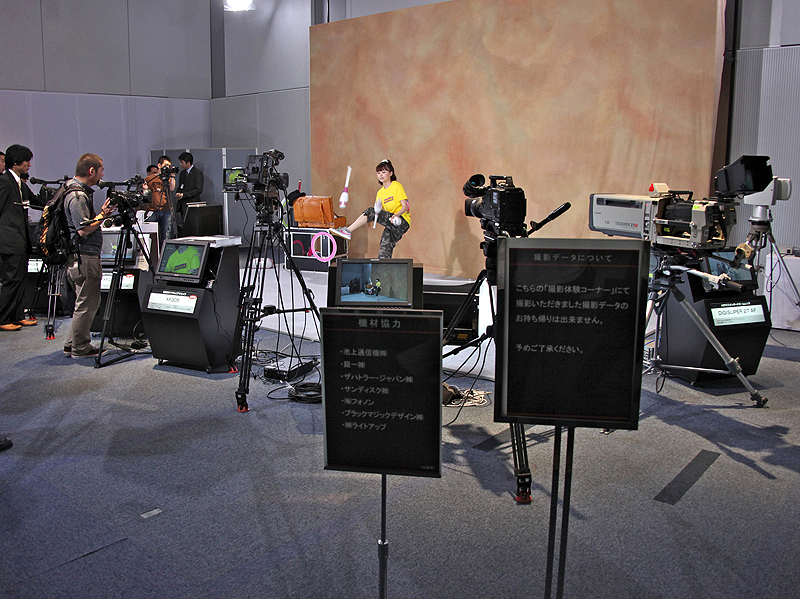 <b>モデルを撮影できるコーナーを設けていた</b>