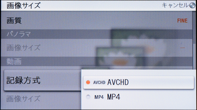 <b>動画の記録方式はAVCHDとMP4の2種類。ここがNEX-3と違っているポイントだ</b>