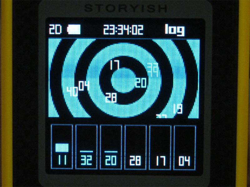 <b>3機だけ捕捉している状態。この状態では高度を記録しない</b>