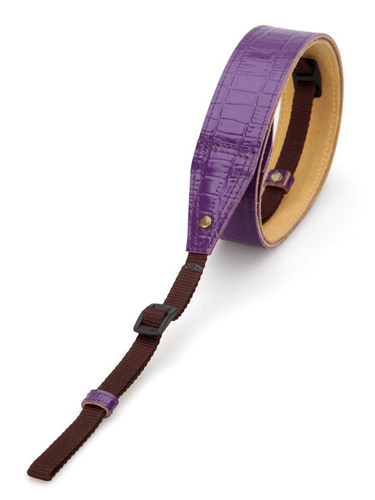 <b>本革ネックストラップ30（クロコ調パープル）</b>