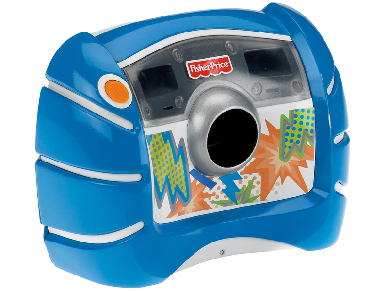 <b>キッズ・タフ・デジタルカメラ。ブルー（左）、ピンク（右）</b>