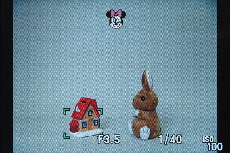 <b>半押し時に表示されるフォーカスアイコンは、ディズニーキャラクター（5種類）を含む6種類から選択可能</b>