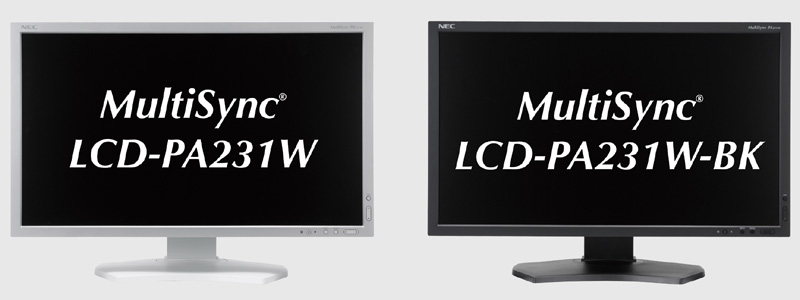 <b>MultiSync LCD-PA231W（左）、同LCD-PA231W-BK（右）</b>