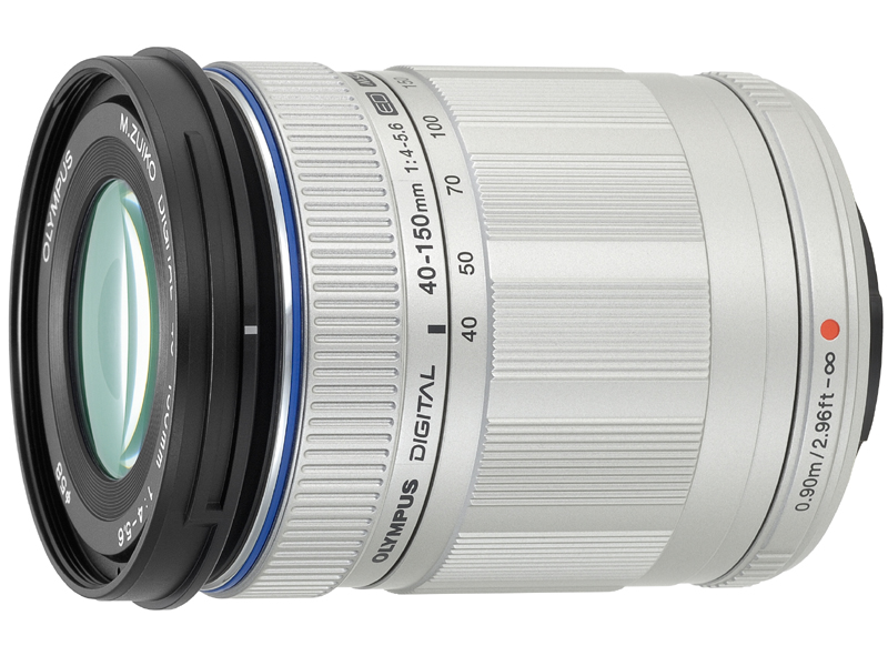 <b>M.ZUIKO DIGITAL ED 40-150mm F4-5.6。ブラック（左）とシルバー（右）</b>