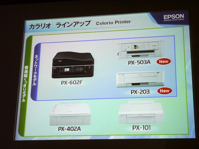 <b>顔料インク系カラリオ・プリンターのラインナップ</b>