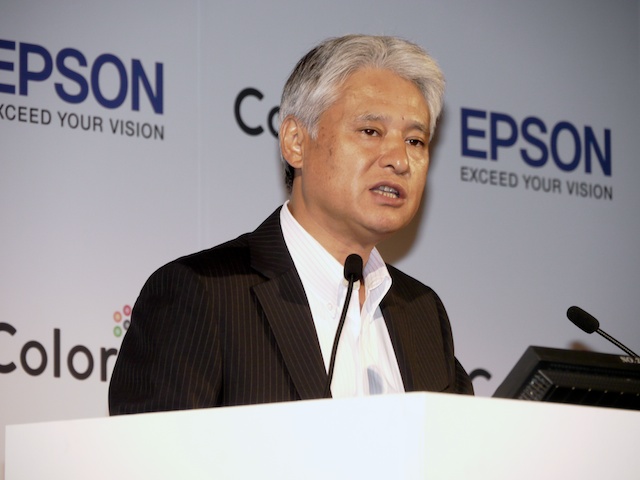 <b>エプソン販売株式会社代表取締役社長の平野精一氏</b>